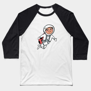 Coralie Floating in Space Baseball T-Shirt